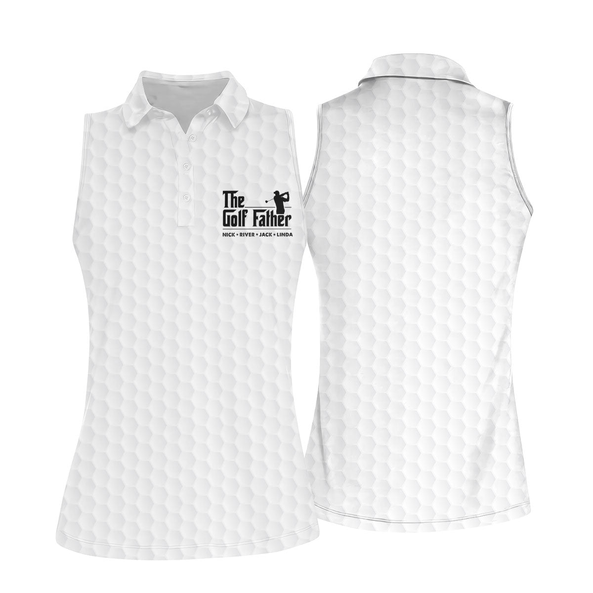The Golf Father Custom Name Ladies Golf Tops, Golf Shirt For Women, Father's Day Presents Golf