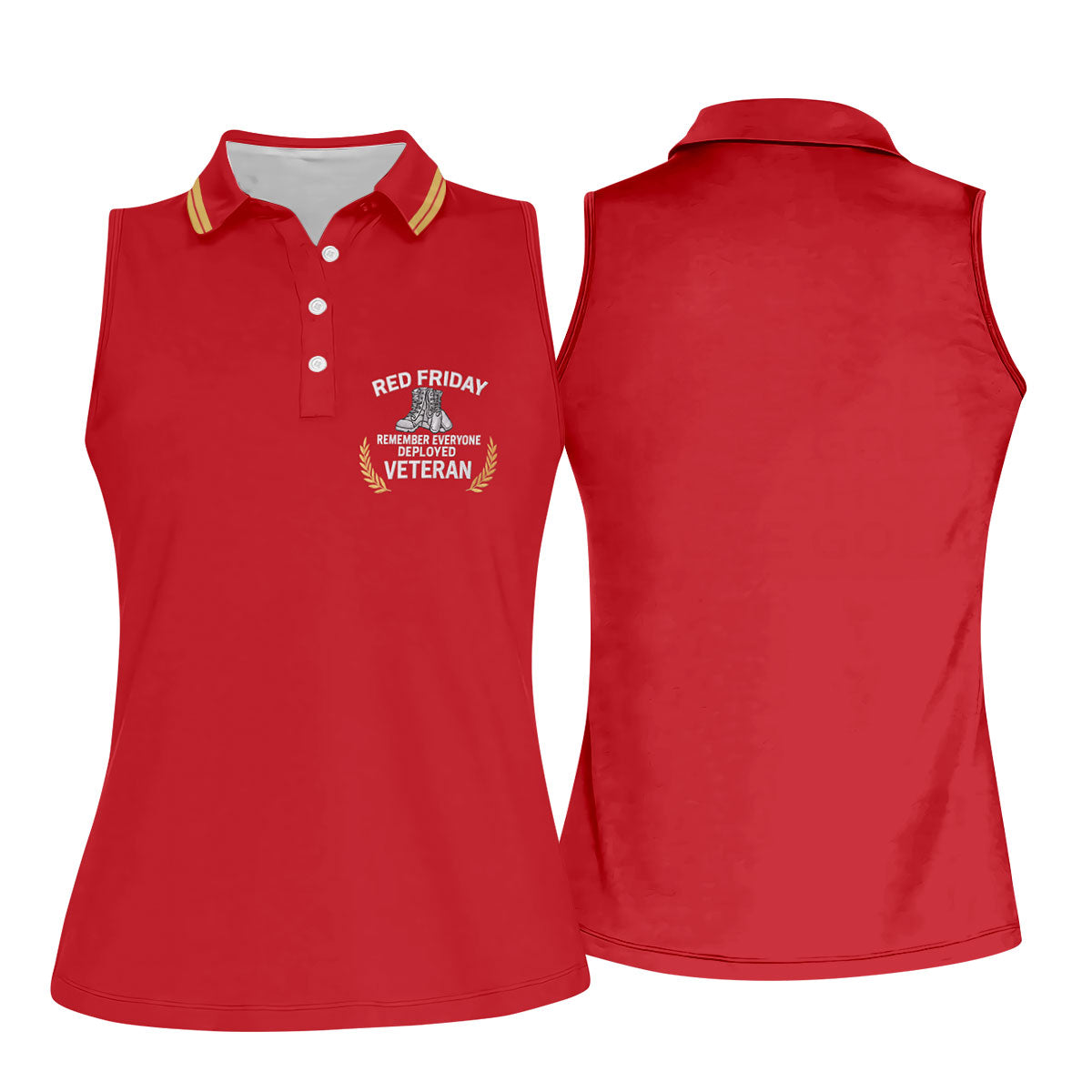Red Friday Veteran Memorial Patriotic 4th Of July Golf Shirt, 250 Years Women's Golf Tops