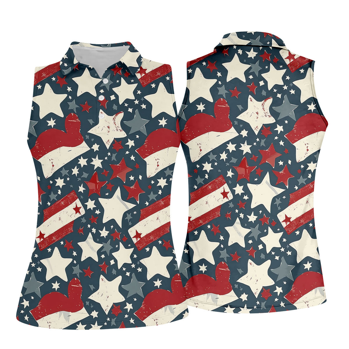 Distressed Texas Flag Golf Shirt, 250 Years Patriotic 4th Of July Golf Shirt For Women