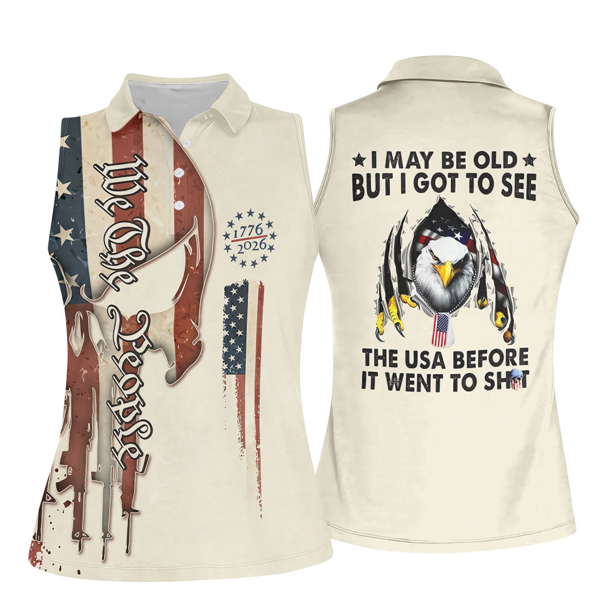 Funny Old USA Before It Went To Sh*t Golf Polo Shirt, Women’s Golf Polo, Ladies Golf Shirts