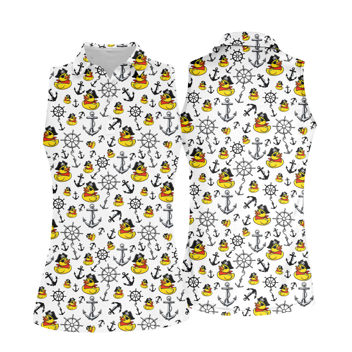 Pirate Rubber Ducks Funny Golf Shirt, Cute Golf Outfit, Ladies Golf Shirts, Golf Shirt For Women