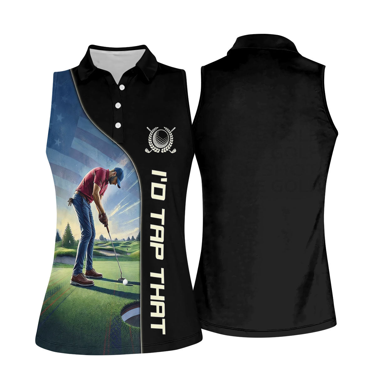 I'd Tap That 250th Anniversary Patriotic Golf Shirt, 4th Of July Golf Shirt For Women