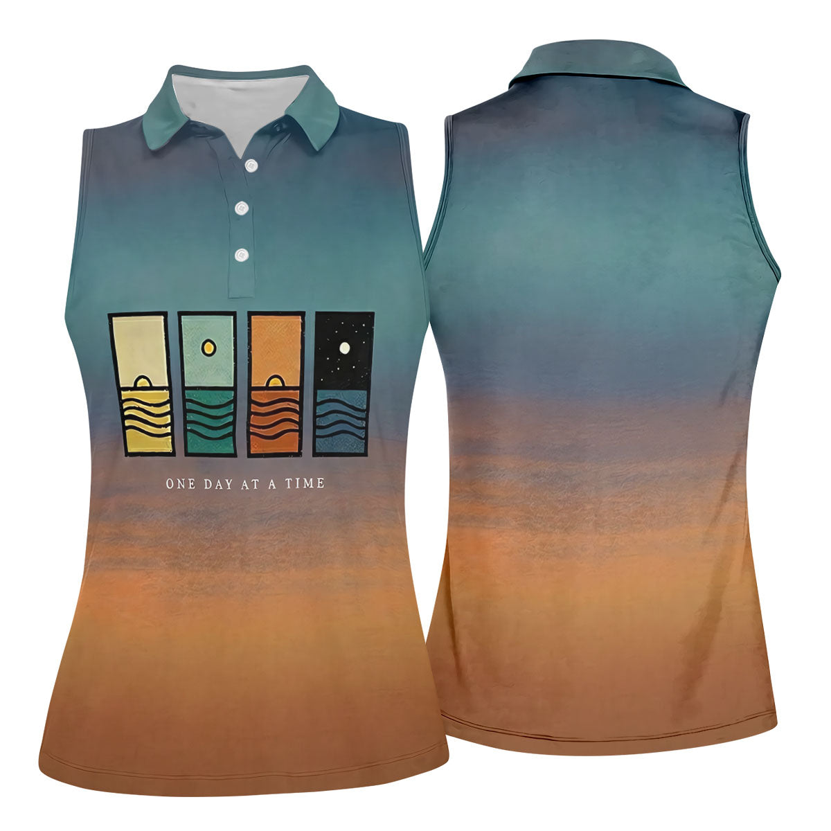 One Day At A Time Suicide Prevention Abstract Women’s Golf Polo, Women’s Golf Apparel