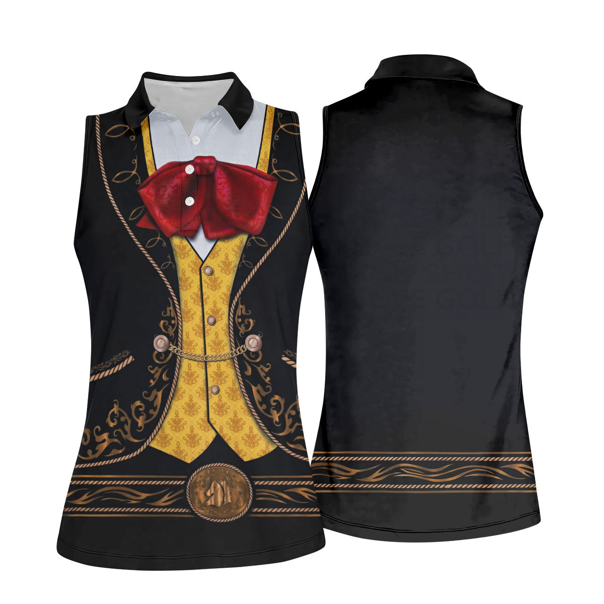 Mexican Fiesta Theme Funny Costume Ladies Golf Tops, Cinco De Mayo Celebration Golf Shirt For Women