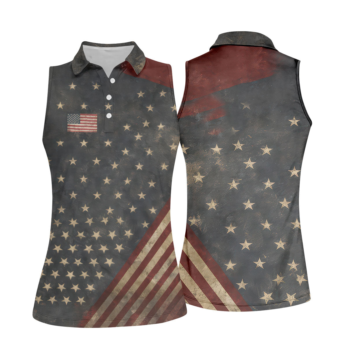 1776 Independence Day Stars Stripes Polo Golf Shirt, Patriotic Golf Shirt, Golf Shirts For Women
