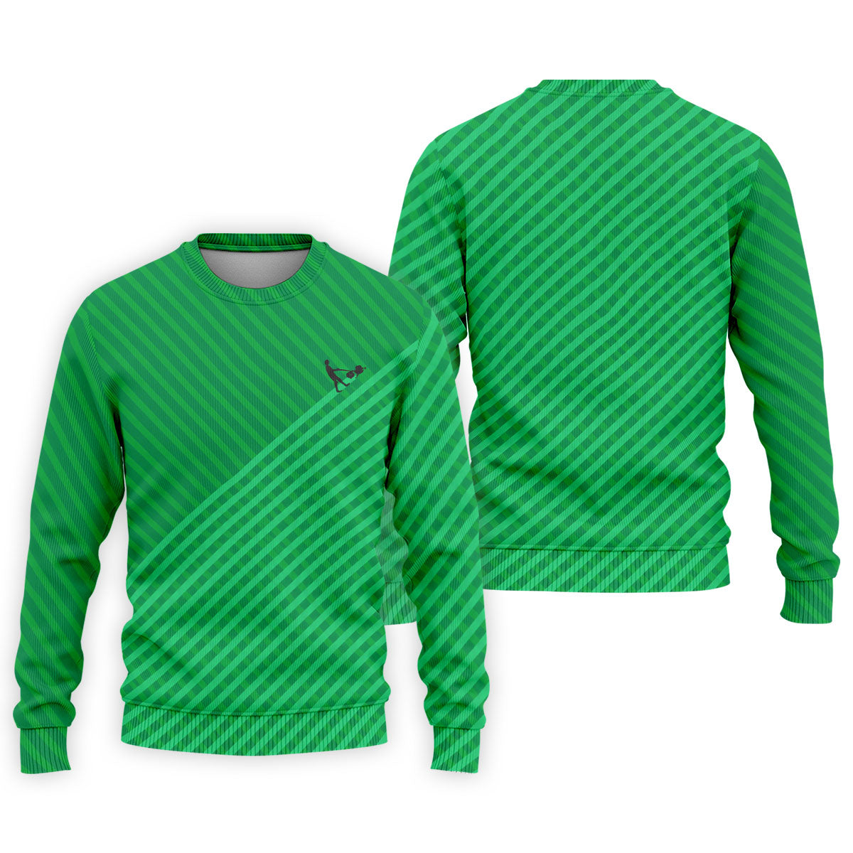 Lawn Mower Green Cross Stripe Father's Day Golf Shirt, Polo Shirts For Men, Golf Gift For Dad