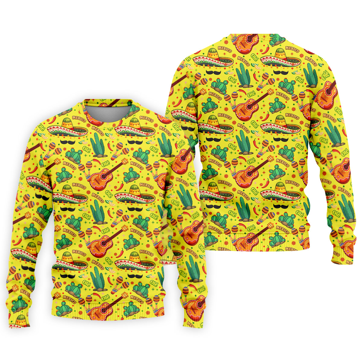 Olé Mexico Mexican Instruments Golf Tops For Men, Cinco De Mayo Celebration Golf Shirts For Men
