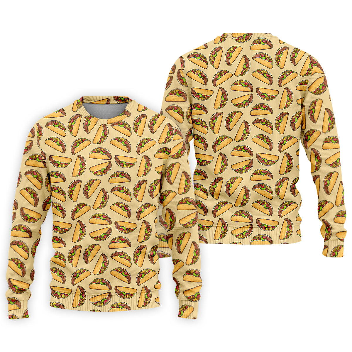 Taco Seamless Pattern Cinco De Mayo Celebration Fiesta Themed Tropical Pattern Golf Shirts For Men