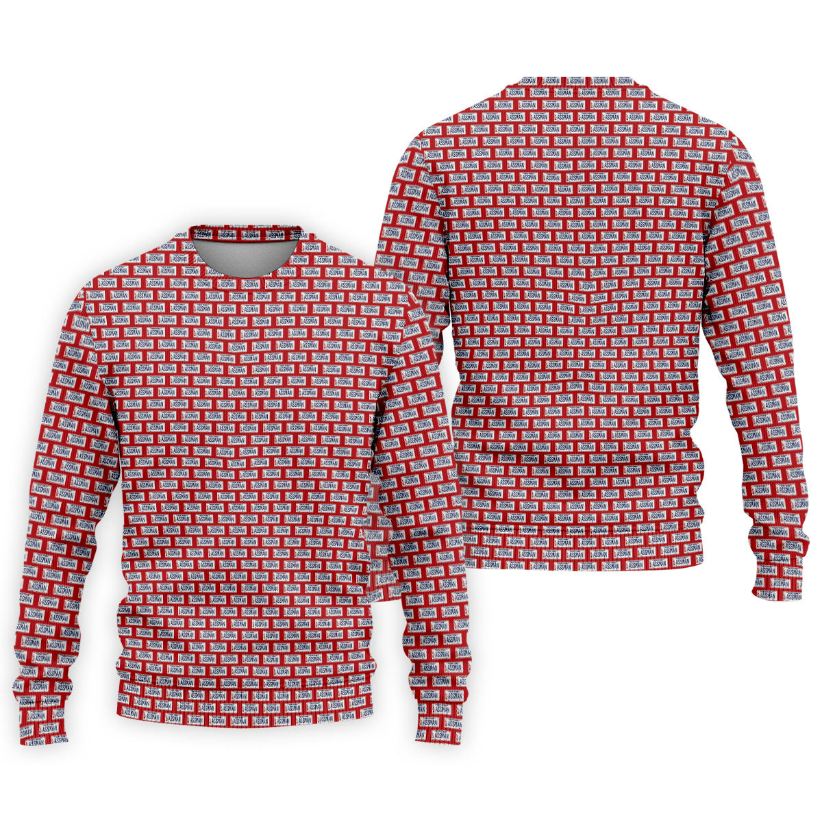 Red New York Assman Pattern Polo Shirt, Mens Golf Apparel, Hawaiian Golf Shirt, Printed Golf Shirts