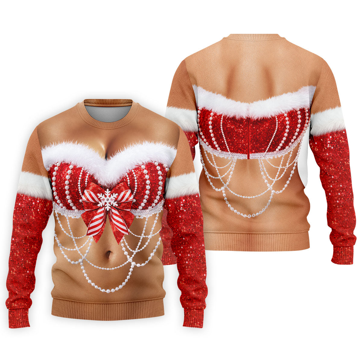 Sexy Santa Bra And Pearls Christmas Golf Shirt, Mens Golf Polo, Golf Shirts For Men
