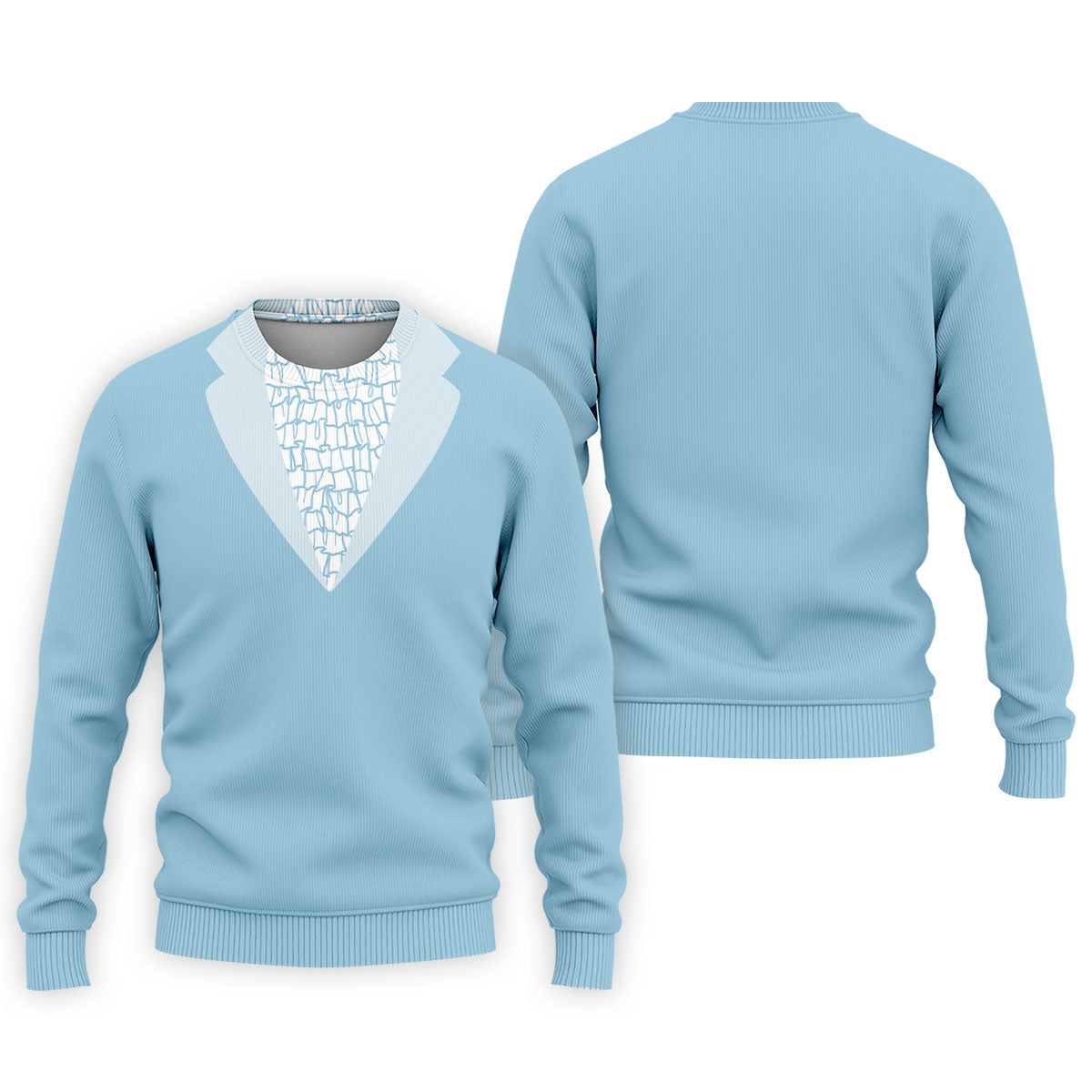 Light Blue Tuxedo Men's Funny Golf Shirts, Father's Day Golf Shirt, Golf Gift For Dad