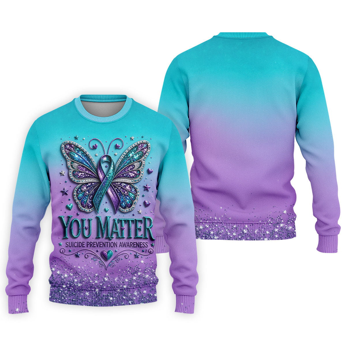You Matter Suicide Prevention Awareness Butterfly Mens Golf Polo, Suicide Mens Golf Polo