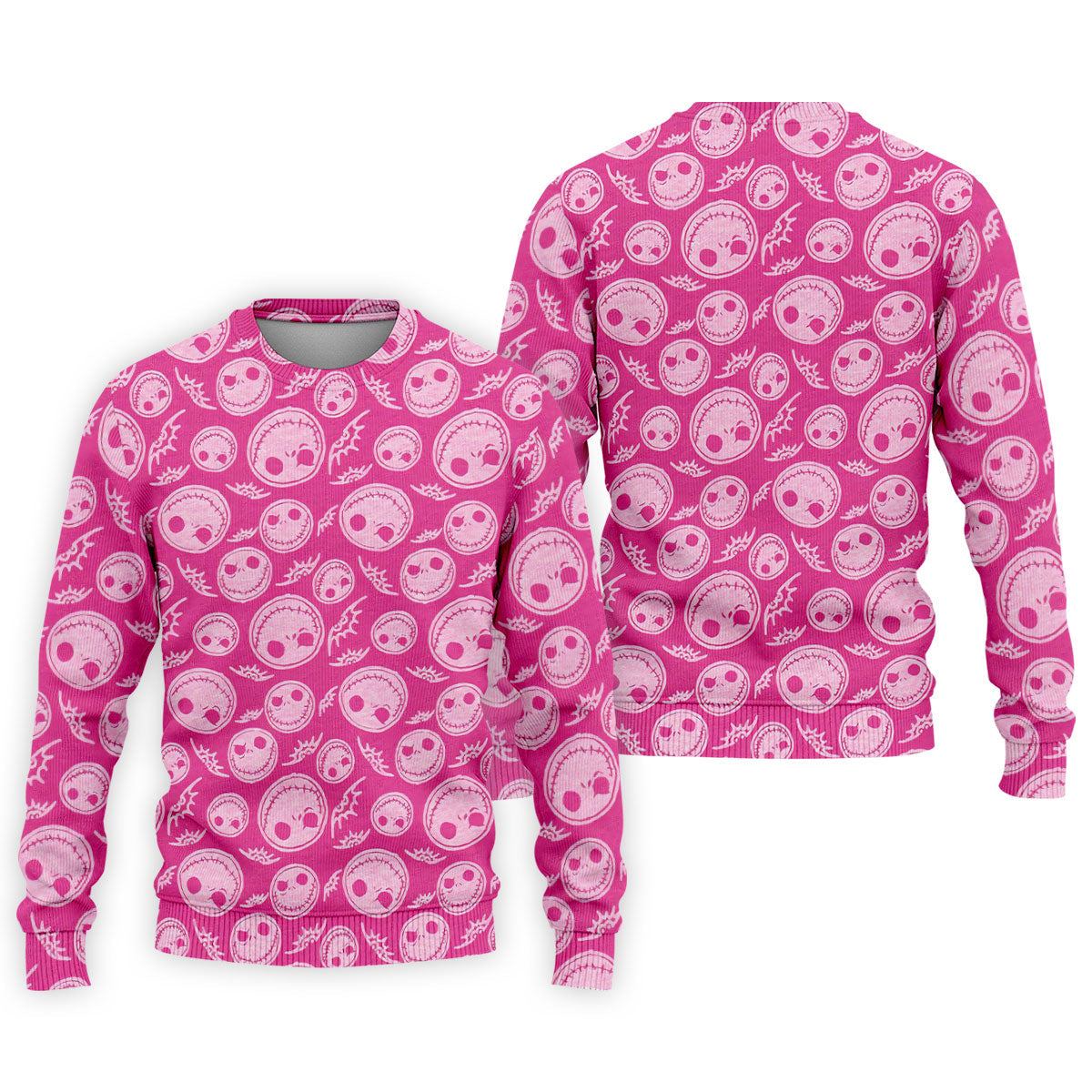 Pink Stitched Skull Halloween Golf Polo Shirt, Golf Shirts For Men, Mens Golf Apparel