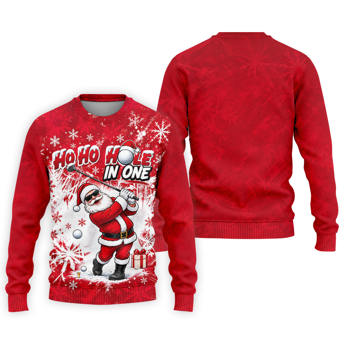 Ho Ho Hole In One Santa Christmas Golf Shirt, Mens Golf Polo, Golf Shirts For Men