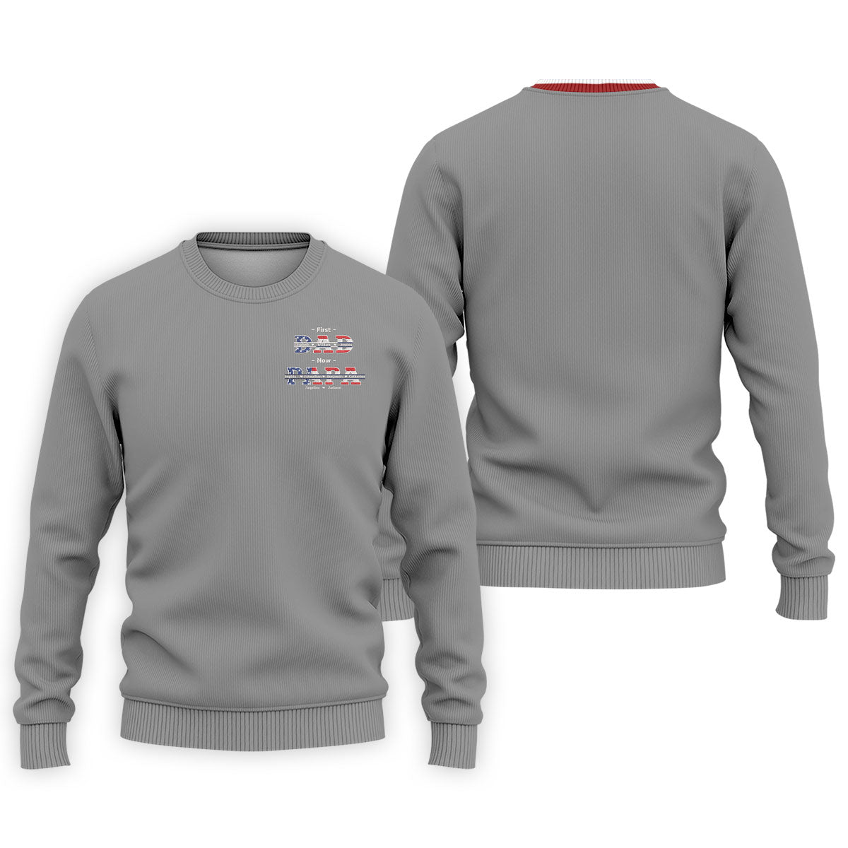 Gray First Dad Now Grandpa Golf Polo Shirt, Mens Golf Polo, Printed Golf Shirts