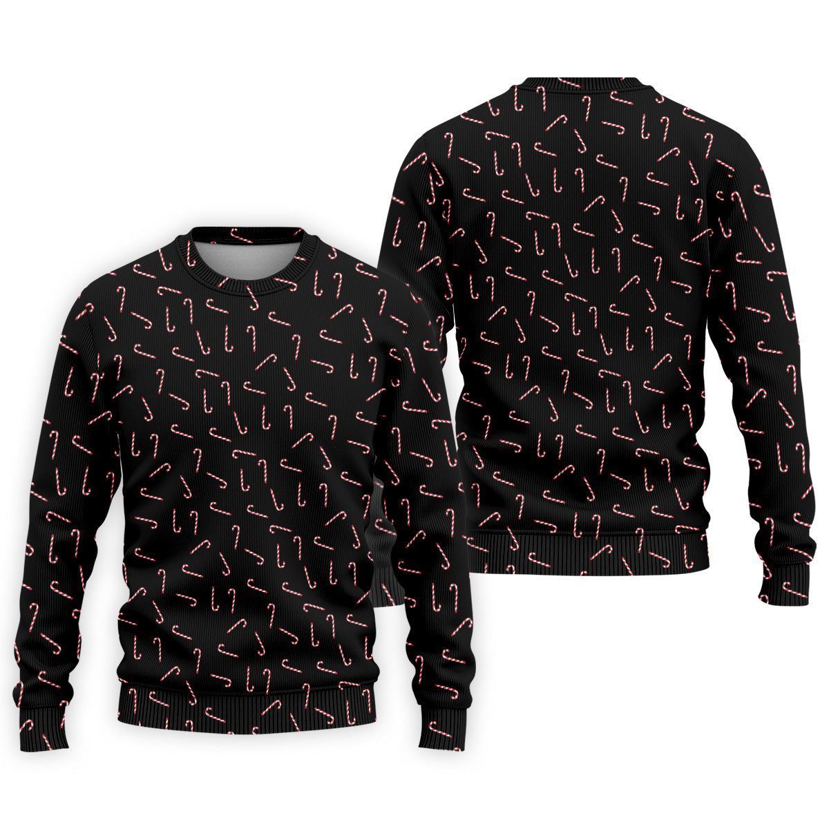 Christmas Candy Cane Golf Tops For Men, Christmas Golf Shirt, Black Golf Polo Shirt, Golf Gift For Men
