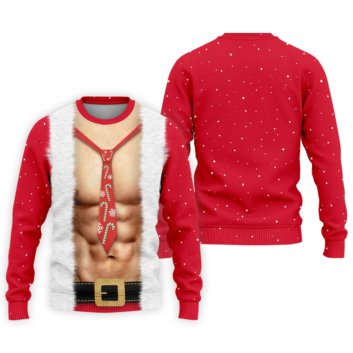 Funny Santa Muscle Cosplay Christmas Golf Shirt, Polo Shirts For Men, Fun Golf Shirts For Men, Golf Gift For Men