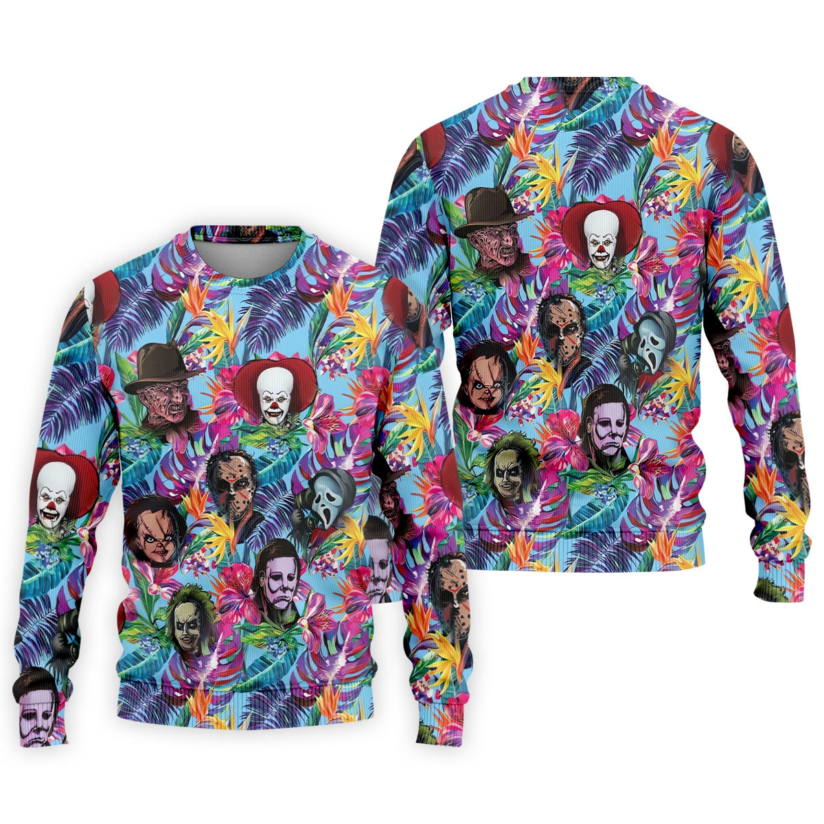 Tropical Horror Character Halloween Golf Shirt, Mens Golf Shirts, Golf Polo Shirts For Men