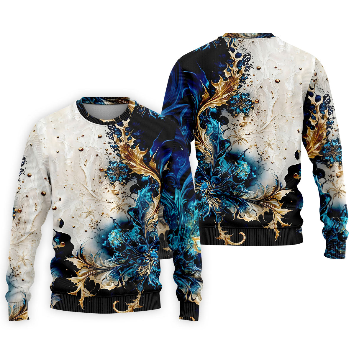 Metallic Flower Fractal Art Hawaiian Golf Shirt, Retro Golf Shirt, Polo Shirts For Men