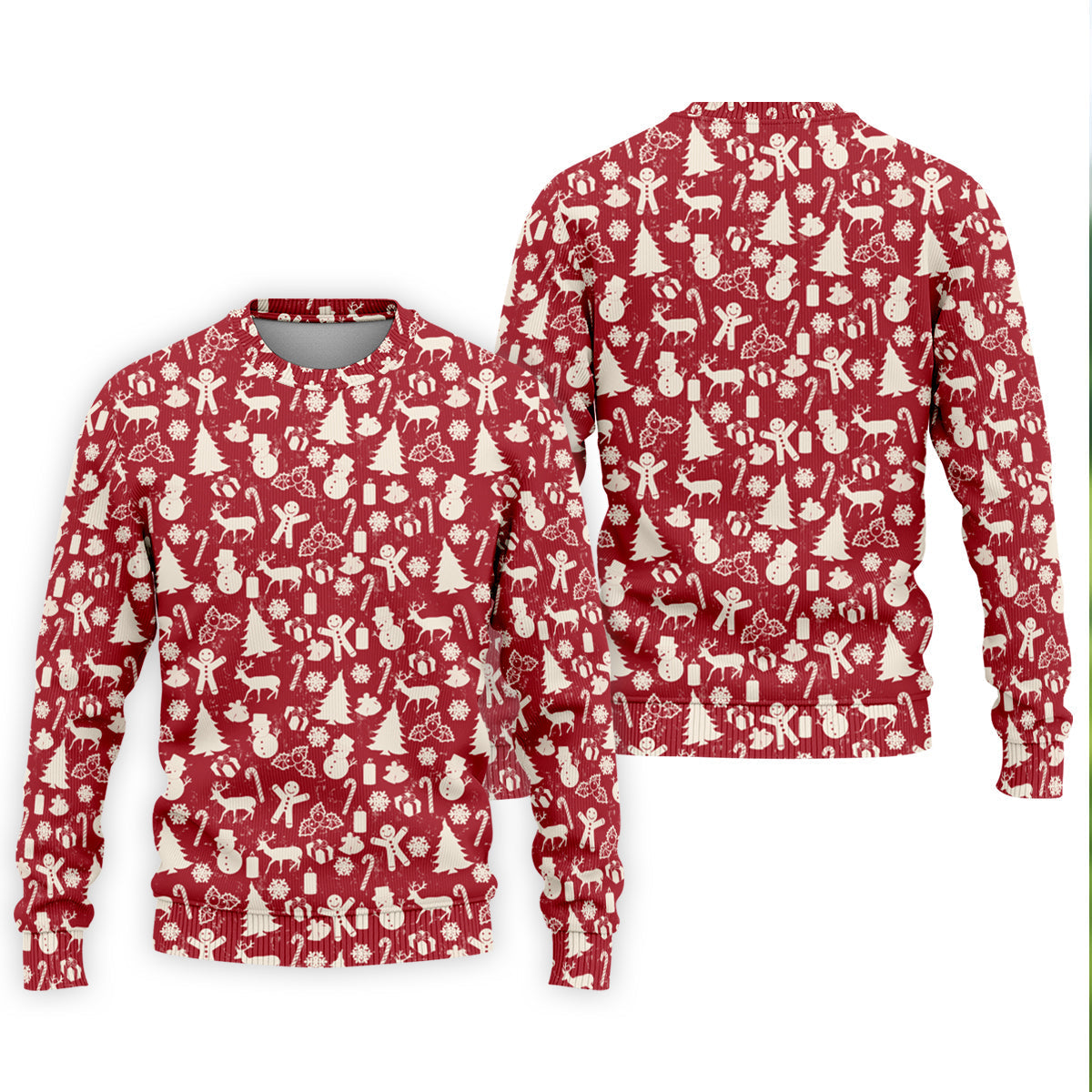 Gingerbread Man Christmas Pine Tree Candy Canes Red And White Polo Shirts For Men, Christmas Golf Shirt