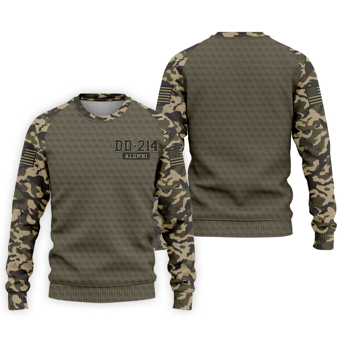 DD-214 Alumni Camo Golf Polo Shirt, Veterans Day Golf Shirt, Mens Golf Shirts