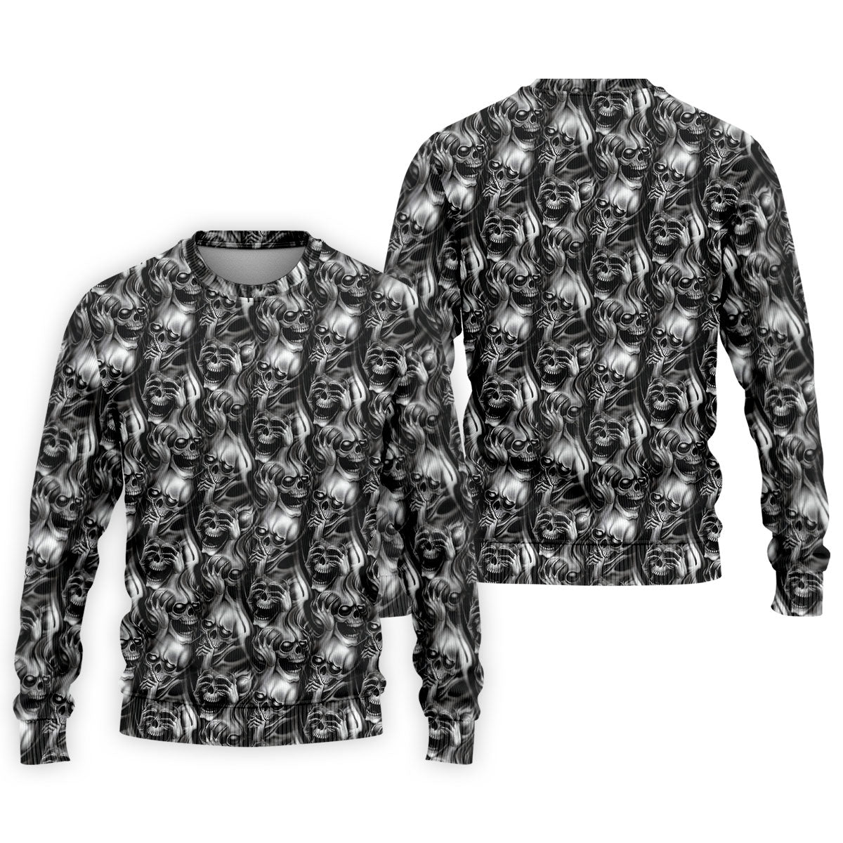 Dark Grim Reaper Skull Pattern Golf Polo Shirt, Mens Golf Polo, Golf Apparel For Men