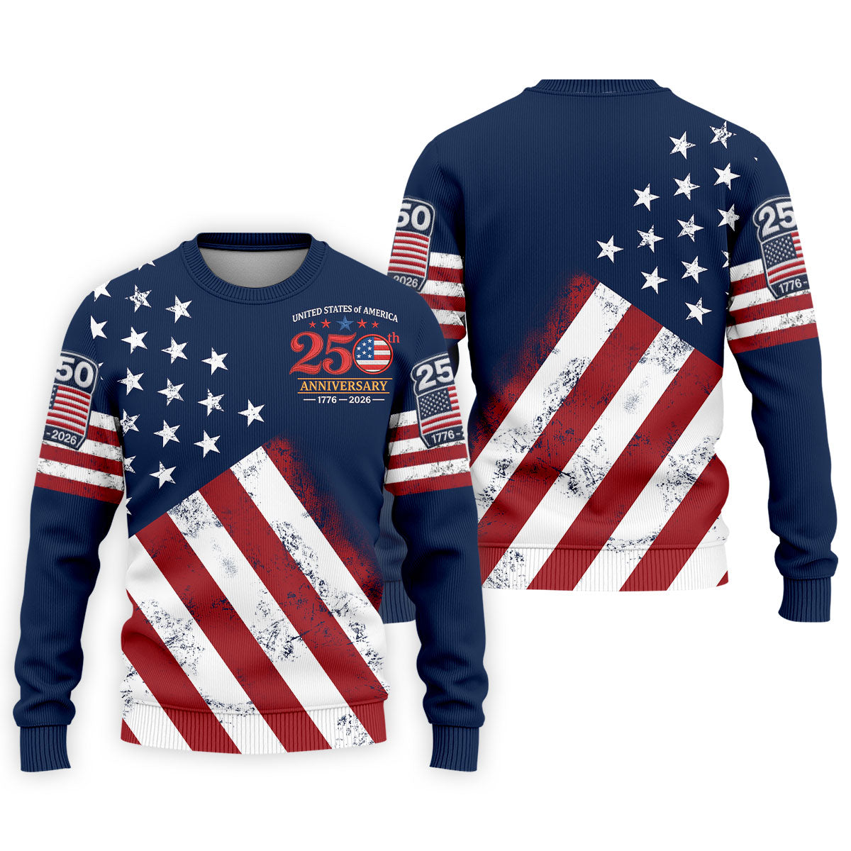 USA 250th Anniversary Father's Day American Flag Golf Shirt, 4th Of July Polo Shirts For Men