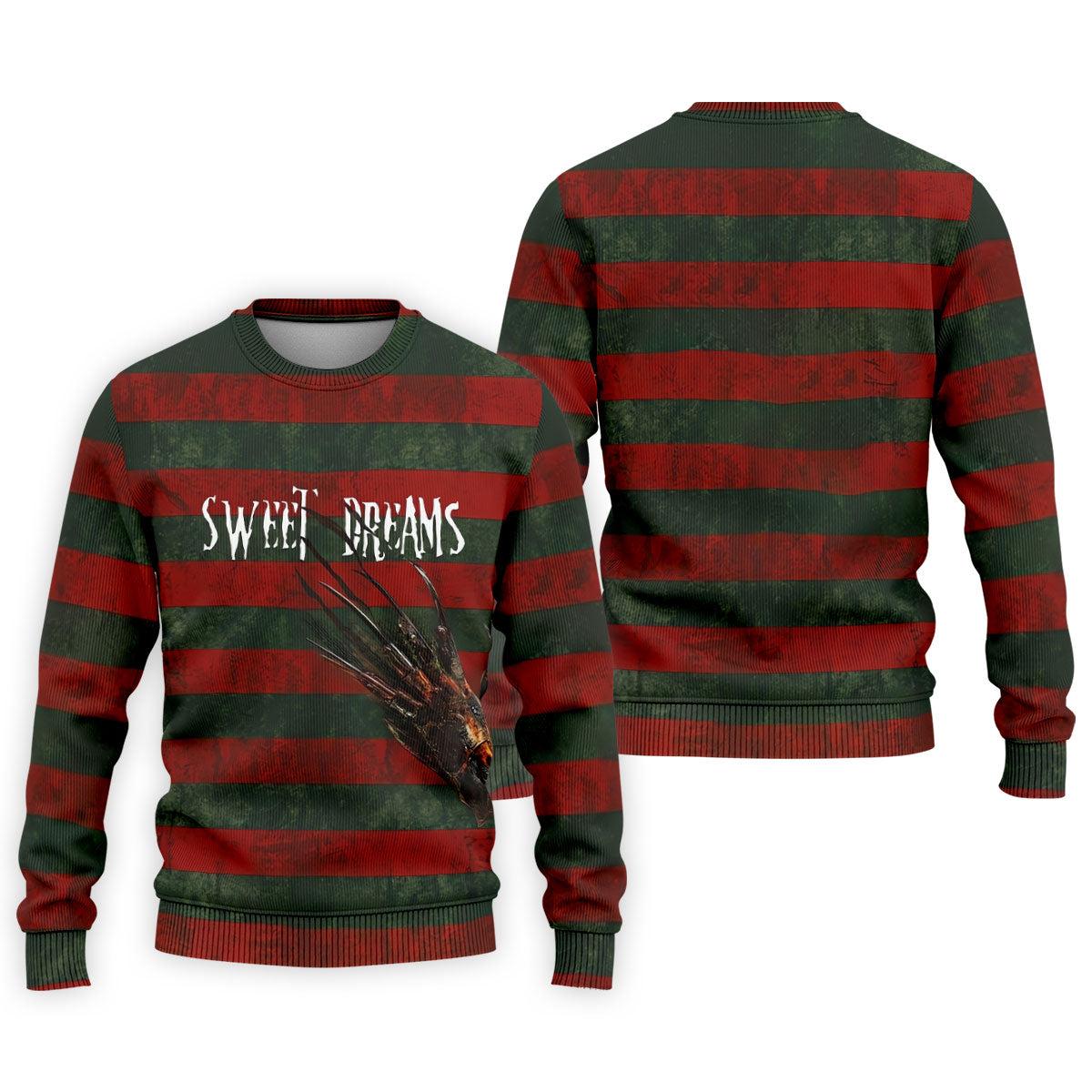 Sweet Dreams Horror Striped Golf Polo Shirt, Mens Golf Shirts, Golf Apparel For Men