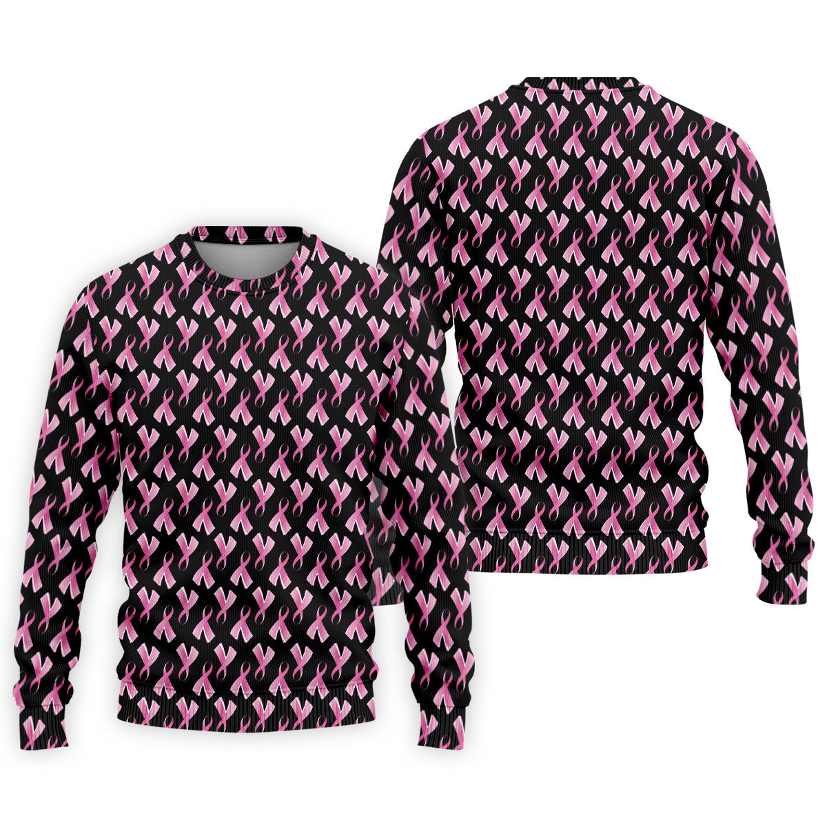 Pink Ribbon Pattern Breast Cancer Polo Shirt, Men's Golf Shirt, Mens Golf Apparel
