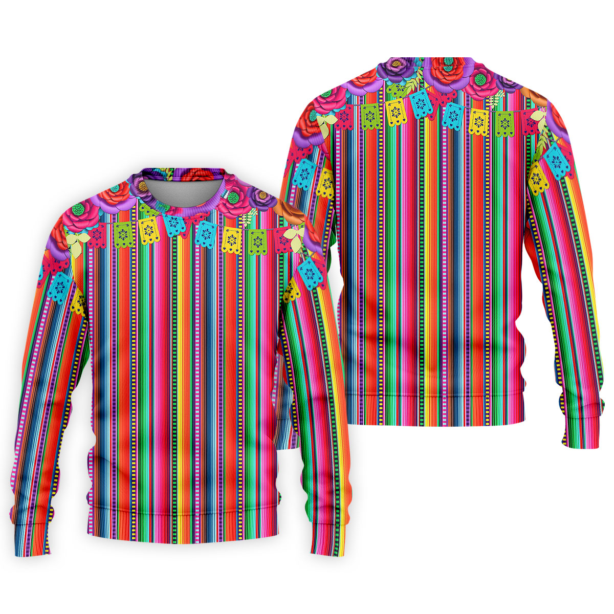 Mexican Serape Pattern Golf Tops For Men, Cinco De Mayo Celebration Golf Shirts For Men