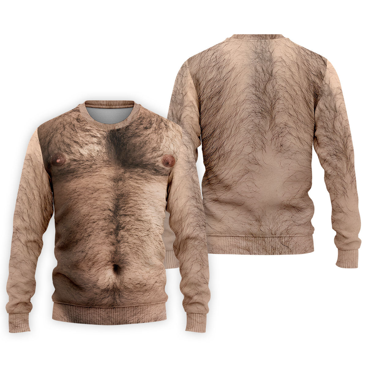 Funny Hairy Chest Golf Shirt, Men's Funny Golf Shirts, Beer Belly Gag Gift For Dad, Polo Shirts For Men