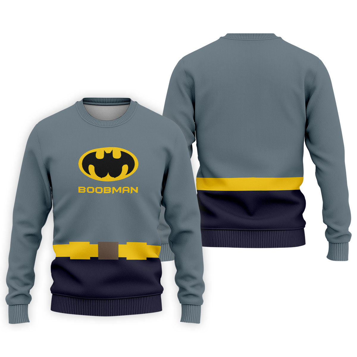 Boobman Comic Hero Logo Belt Golf Polo Shirt, Men's Polo Shirt, Funny Golf Apparel, Performance Golf Shirt