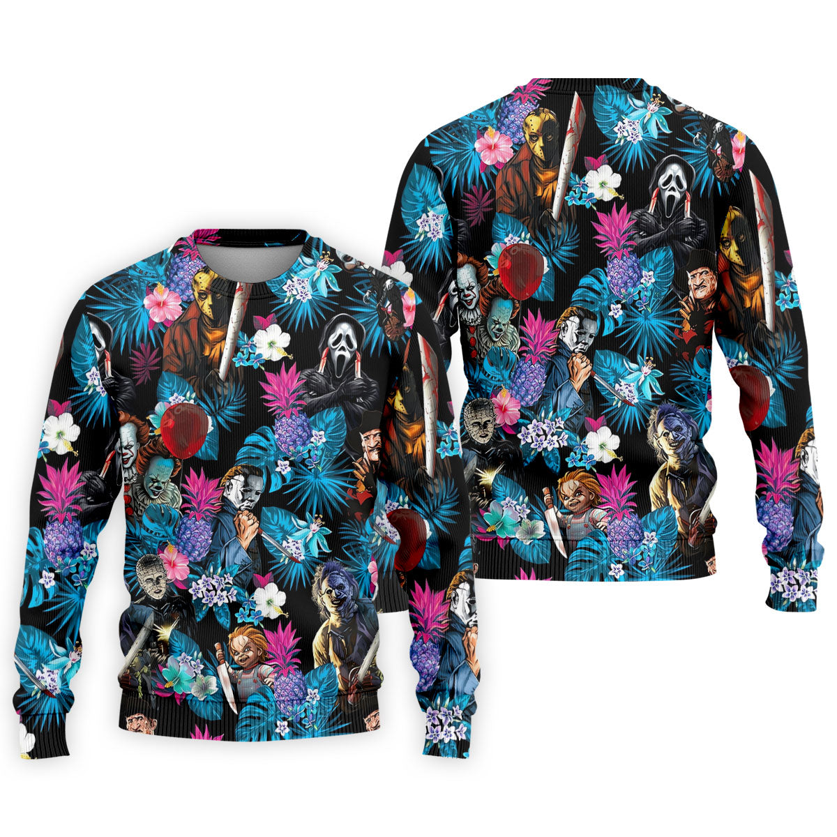 Tropical Horror Character Halloween Golf Shirt, Golf Shirts For Men, Mens Golf Apparel