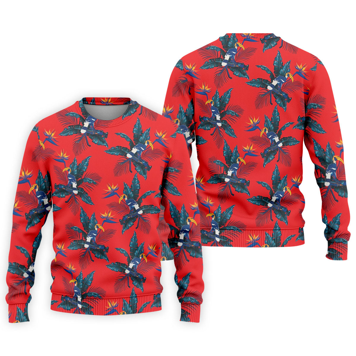 Tropical Toucan Bird Of Paradise Flower Hawaiian Golf Shirt, Summer Vibe Golf Shirts For Men