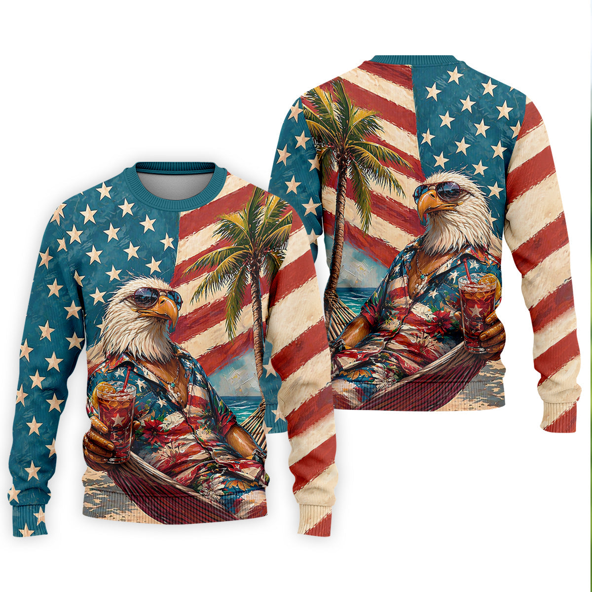 Cool Bald Eagle 250 Years American Flag Golf Shirt, Patriotic 4th Of July Golf Shirts For Men