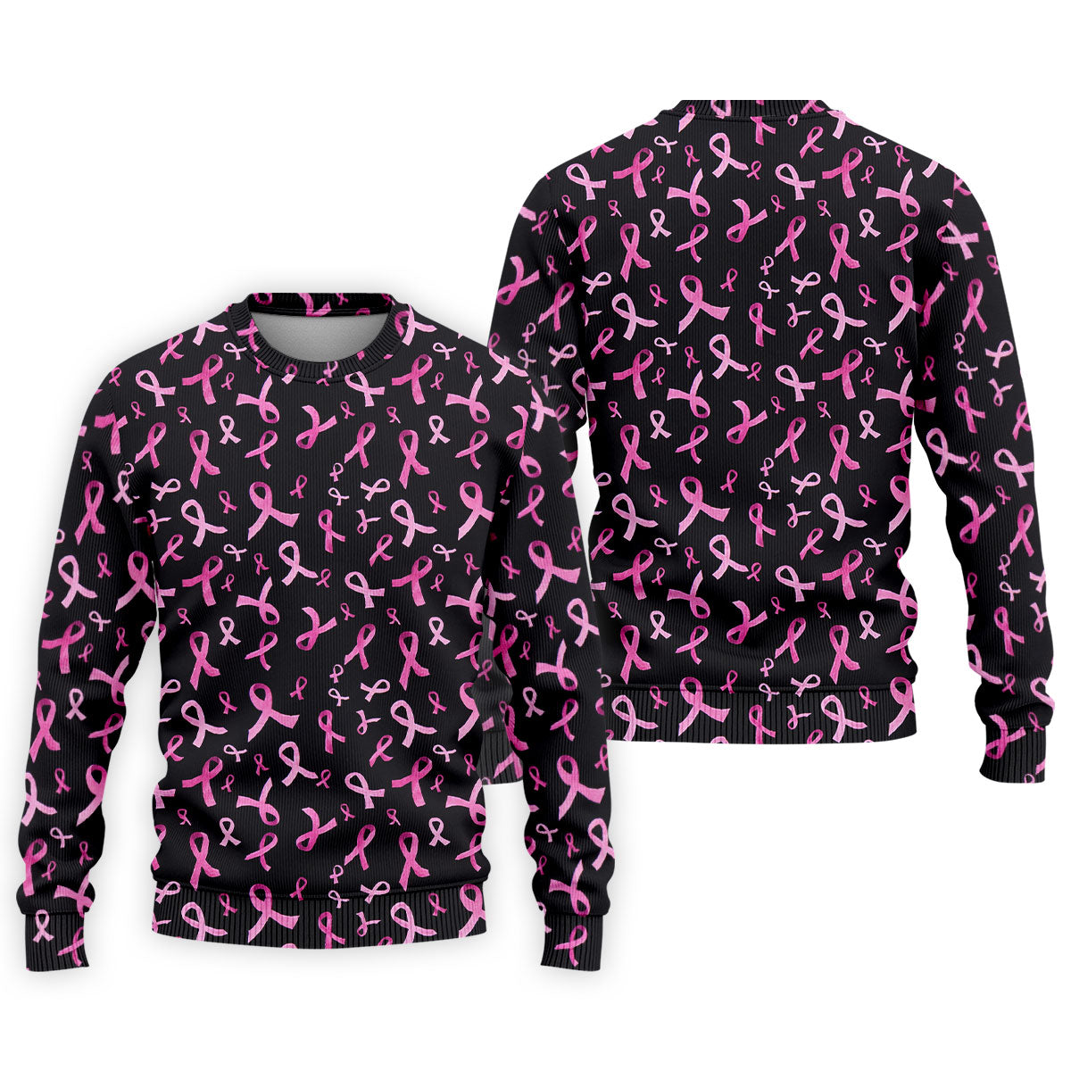 Watercolor Pink Ribbon Breast Cancer Polo Shirt, Polo Shirts For Men, Printed Golf Shirts