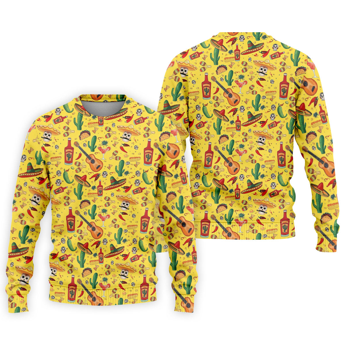 Skulls With Sombreros Funny Cinco De Mayo Fiesta Themed Golf Tops For Men, Golf Shirts For Men