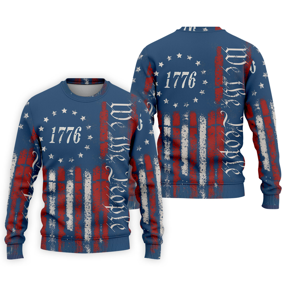 1776 We The People Red White Blue 250th Golf Shirt, Patriotic 4th Of July Golf Shirts For Men