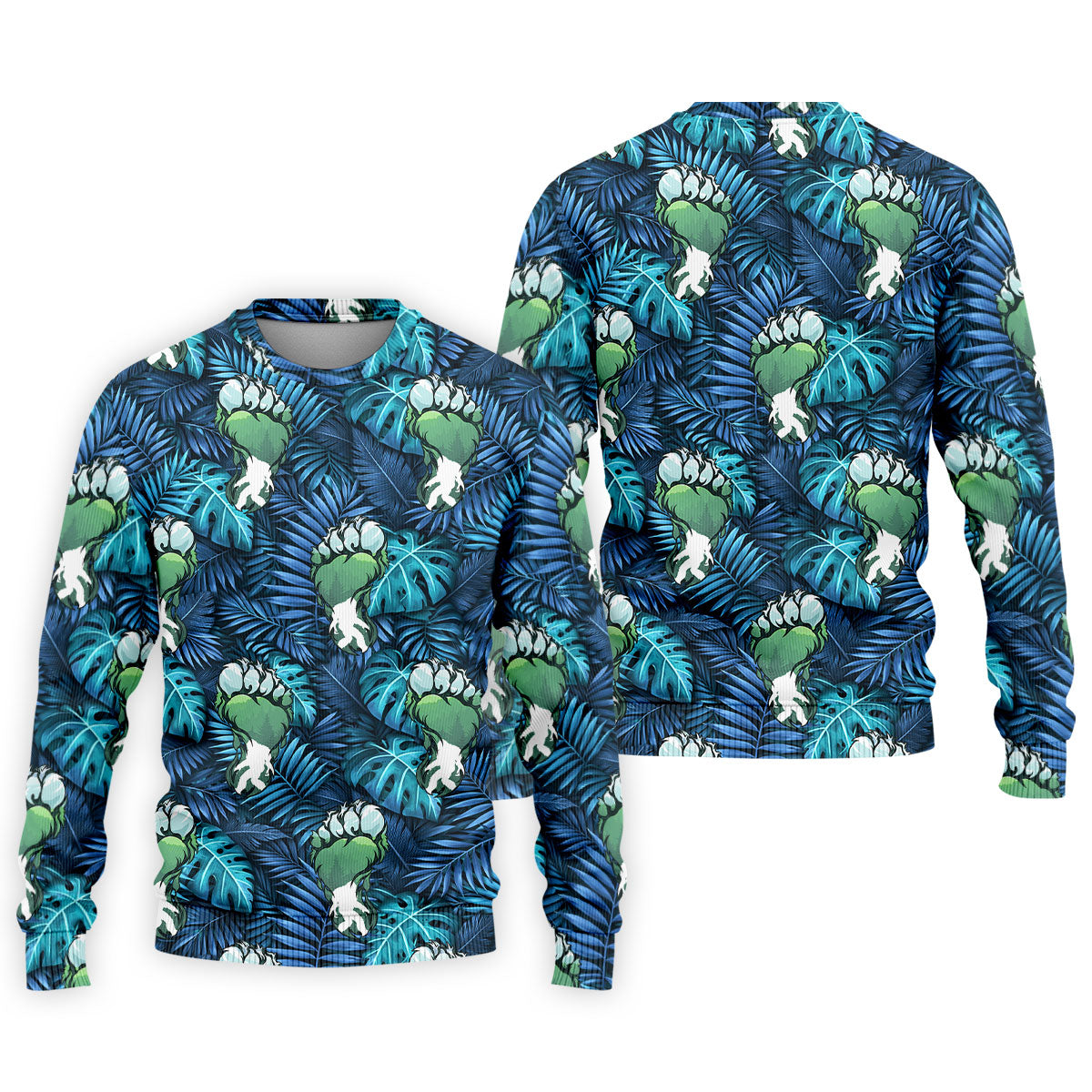 Funny Zombie Hulk Hand Tropical Golf Polo Shirt, Hawaiian Golf Shirt, Golf Shirts For Men