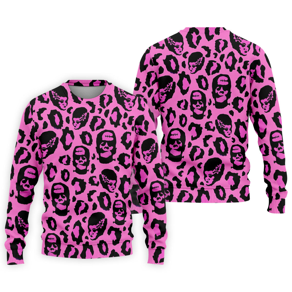 Leopard Print Horror Character Halloween Golf Polo Shirt, Golf Apparel, Mens Golf Shirt