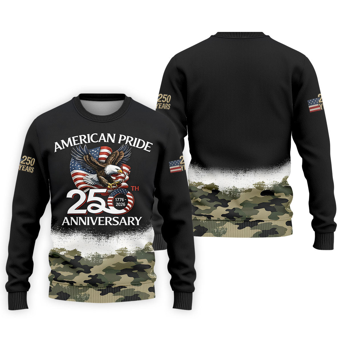 American Pride 250th Anniversary Camo Golf Shirt, Patriotic 4th Of July Golf Shirts For Men