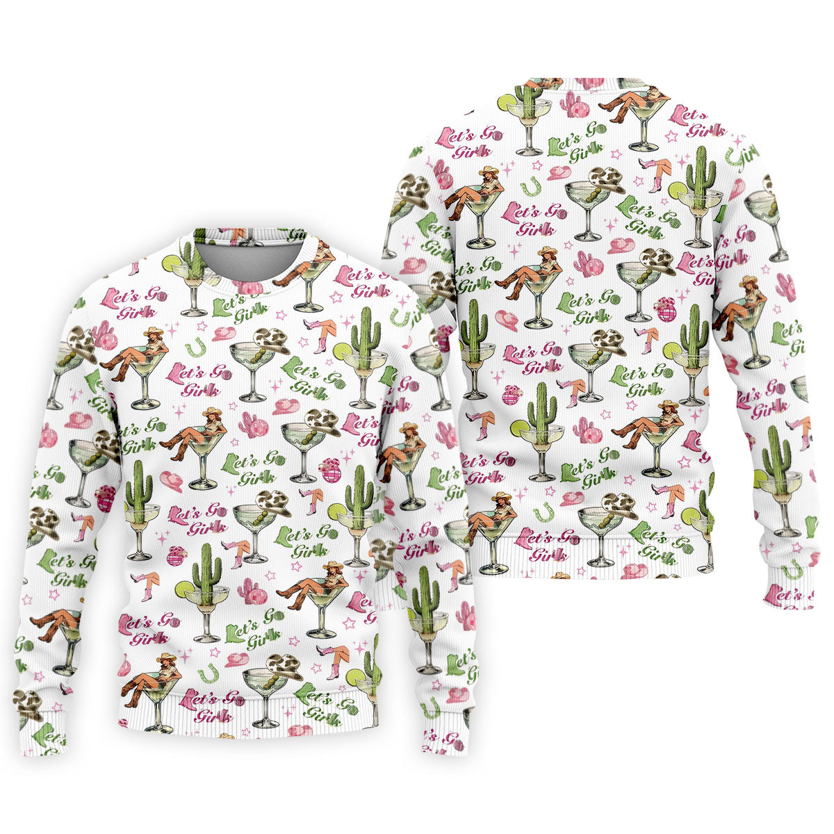 Let's Go Girls Cowgirl Margarita Hawaiian Golf Shirt, Men's Golf Shirt, Golf Polo Shirts For Men