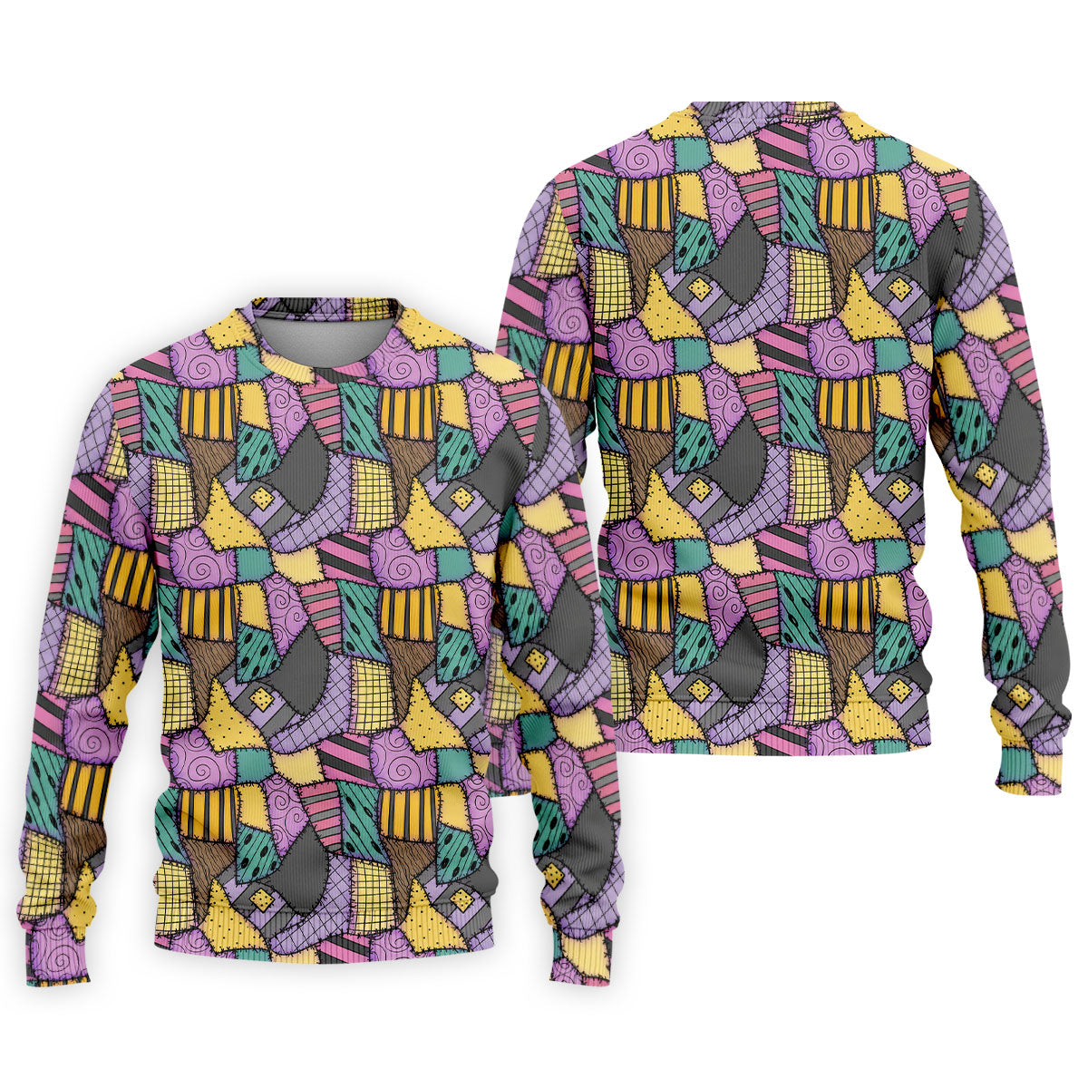 Halloween Patchwork Pattern Golf Polo Shirt, Men's Golf Shirt, Hawaiian Golf Shirt