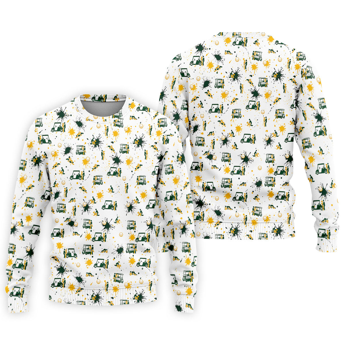Funny Golf Cart Adult Humor Pattern Polo Shirt, Golf Polo Shirts For Men, Mens Golf Apparel