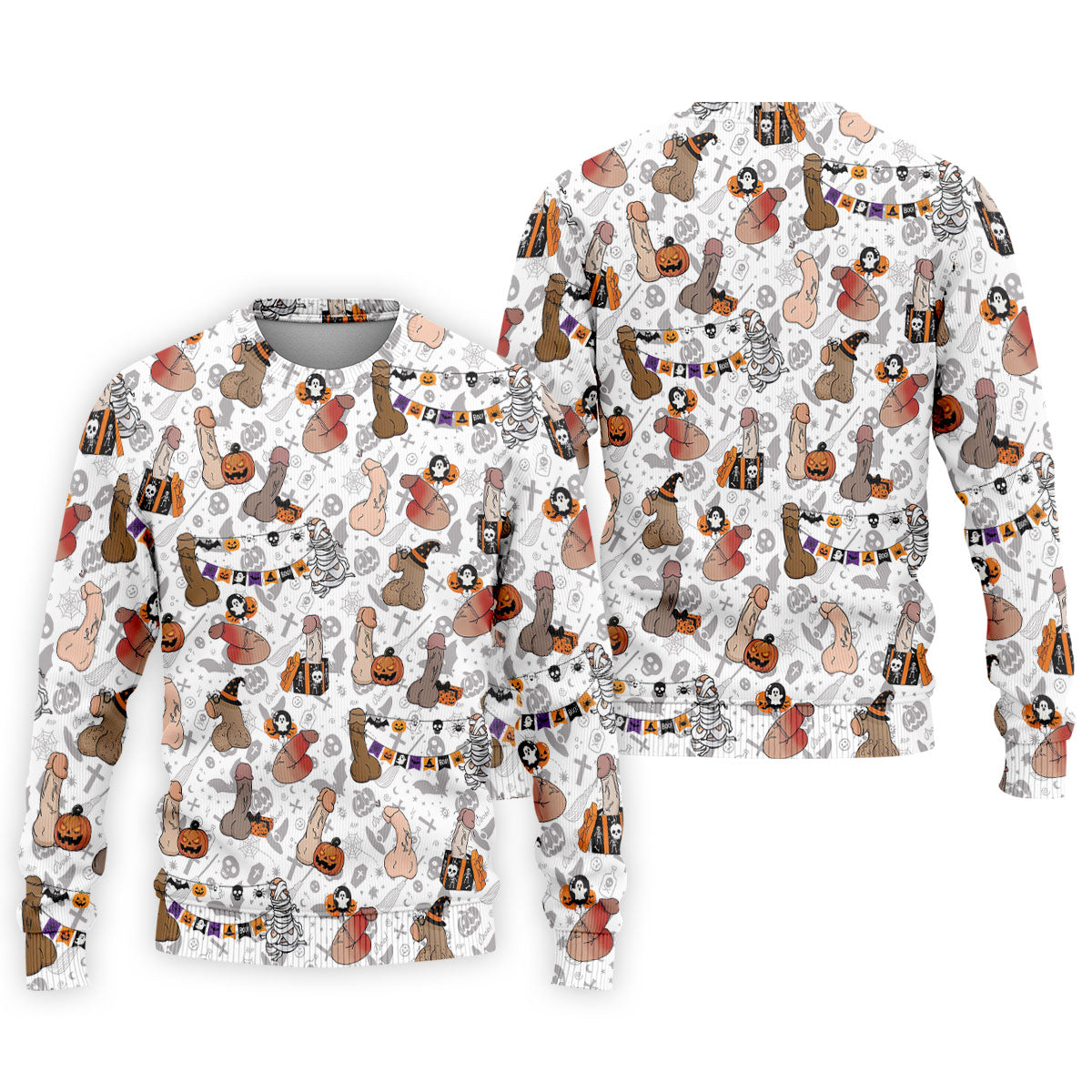 Funny Adult Halloween Pattern Hawaiian Polo Shirt, Polo Shirts For Men, Mens Golf Apparel