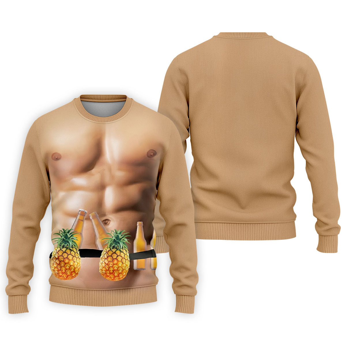 Funny Muscle Man Pineapple Beer Hawaiian Golf Shirt, Polo Shirts For Men, Golfing Apparel