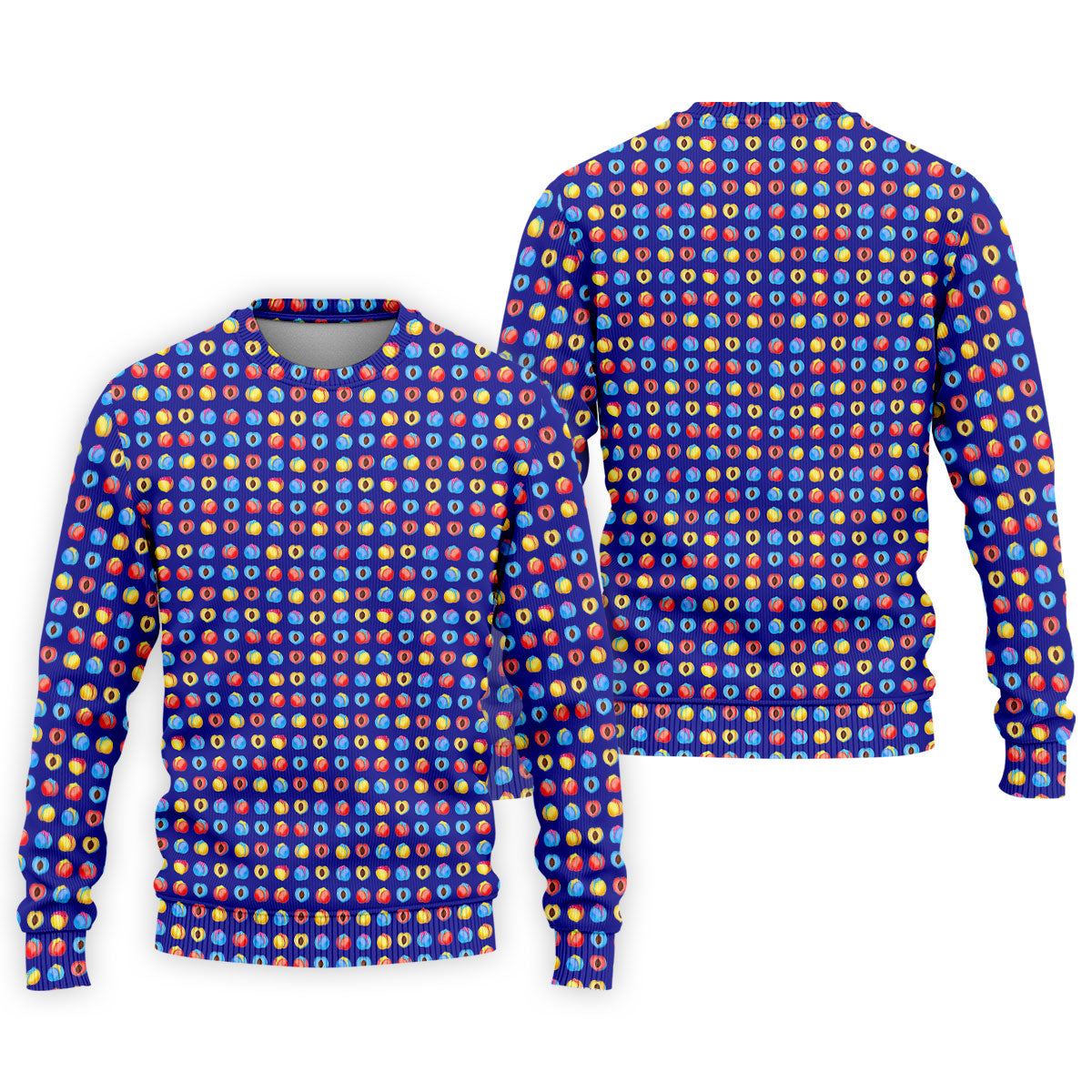 Funny Peach Emoji Pattern Golf Polo Shirt, Men's Golf Polo Shirt, Novelty Golf Shirts For Men