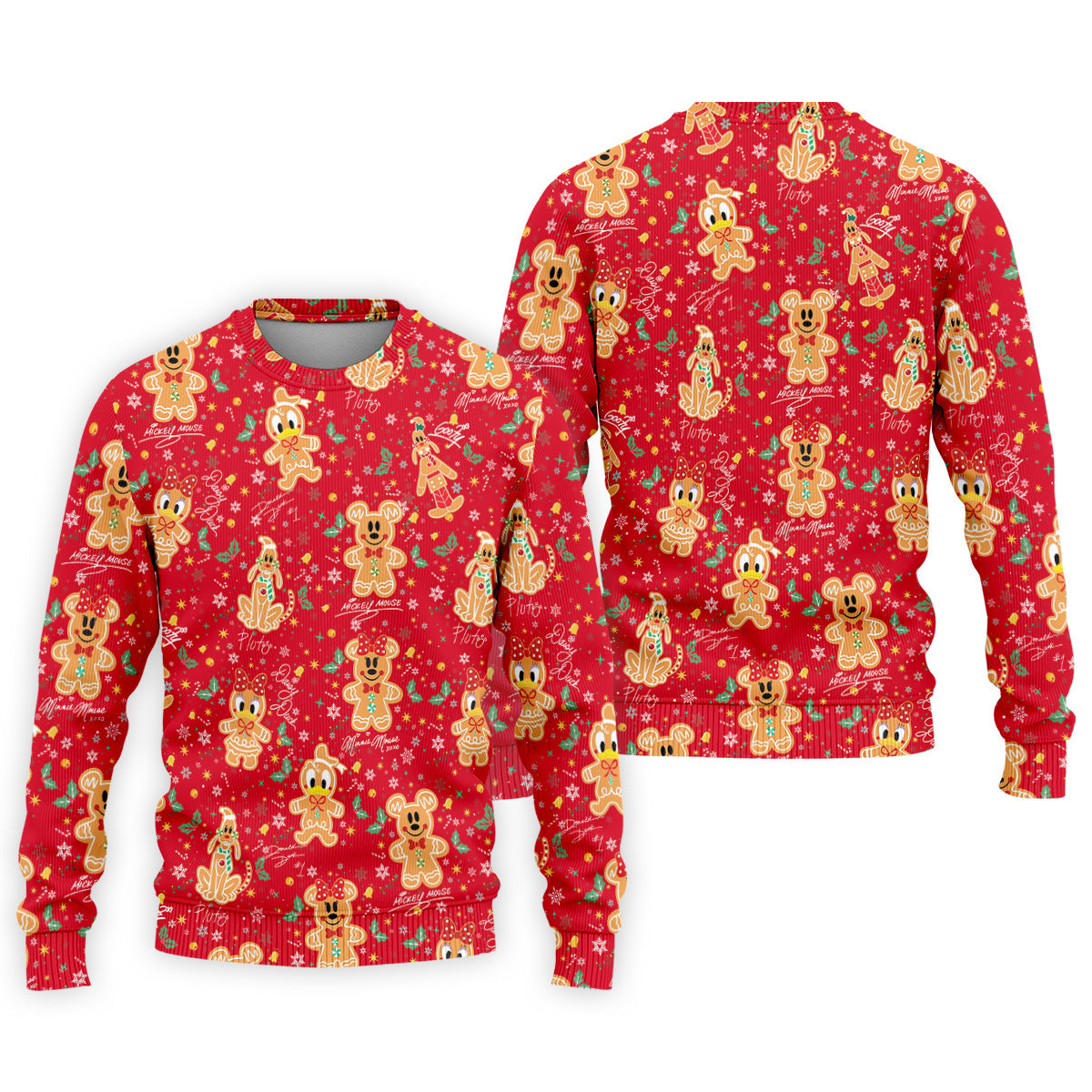Cute Gingerbread Classic Cartoon Characters Christmas Golf Shirt, Fun Golf Shirts For Men, Golf Gift For Men