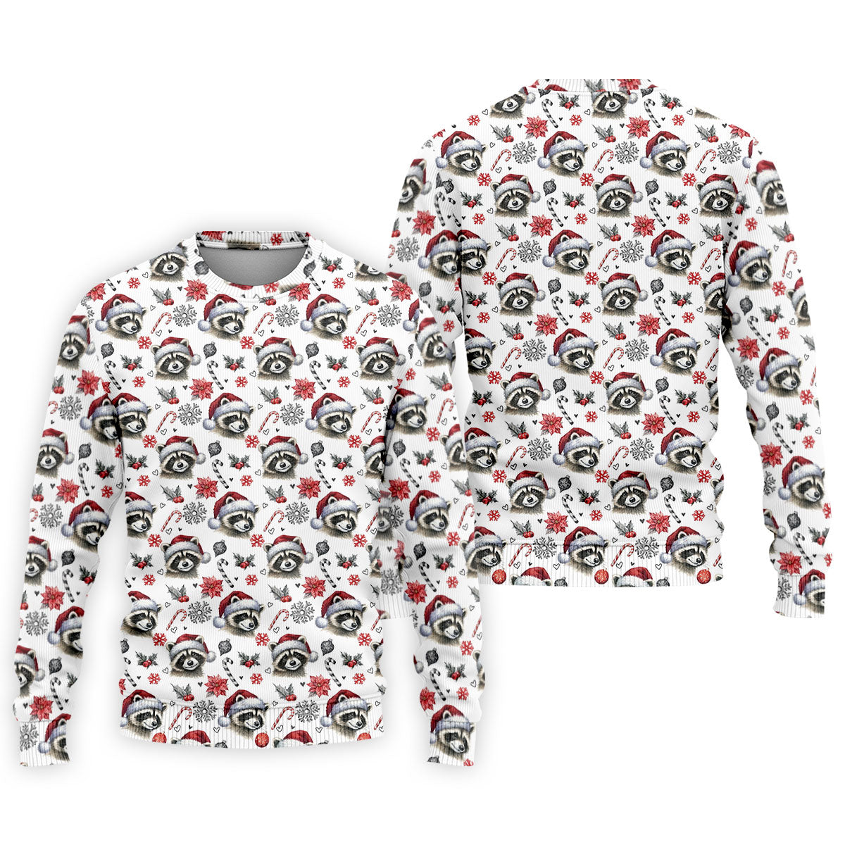 Christmas Raccoon Santa Hat Golf Polo Shirt, Mens Golf Polo, Golf Apparel For Men