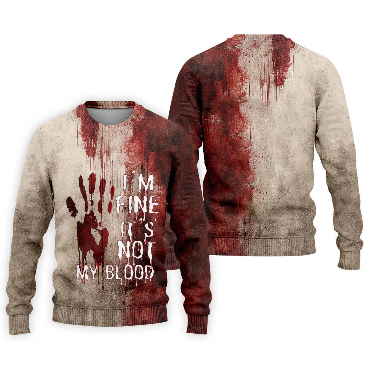 I'm Fine It's Not My Blood Halloween Golf Polo Shirt, Men's Golf Shirts, Hawaiian Golf Shirt